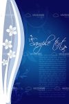 Floral Background in Blue and White with Sample Text